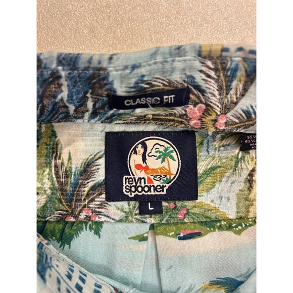 Reyn Spooner Island Time Aloha Hawaiian Shirt Men's Large - Picture 8 of 8